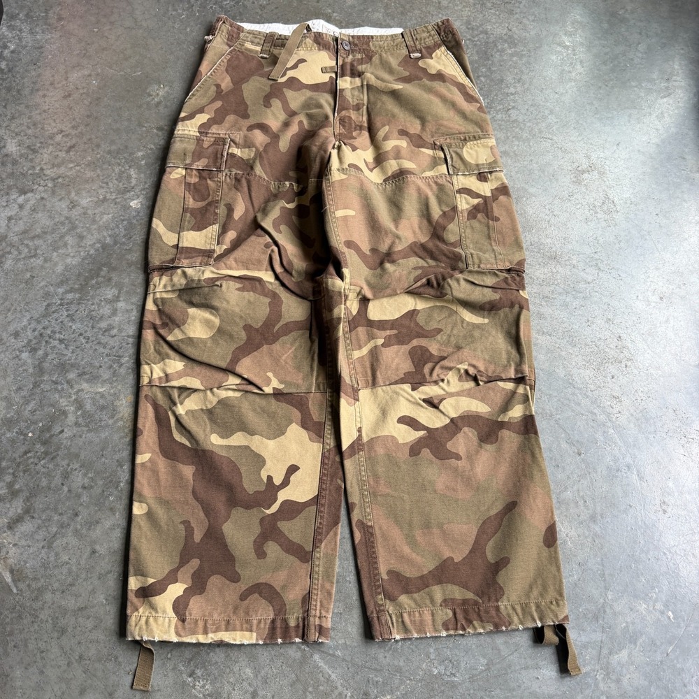 Arizona Jeans 90s Camo Cargo Paratrooper Super Baggy Wide Leg Pants Mens 36x31